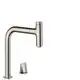 Hansgrohe-HG-2-Loch-SPTM-200-Metris-Select-M71-Ausziehauslauf-1jet-sBox-edelstahl-optik-73804800 gallery number 1